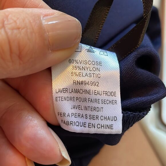 NWT Patrizia Luca Milano dark navy blue wide leg pants - Picture 8 of 8